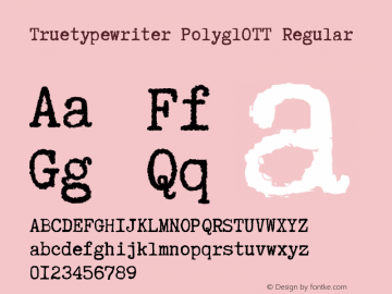 Truetypewriter PolyglOTT Version 3.76图片样张