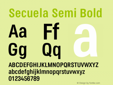 Secuela-SemiBold Version 1.708;rv1003图片样张