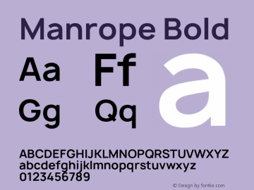 Manrope Bold Version 2.000;PS 002.000;hotconv 1.0.88;makeotf.lib2.5.64775图片样张