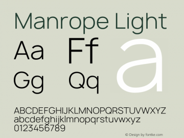 Manrope Light Version 2.000;PS 002.000;hotconv 1.0.88;makeotf.lib2.5.64775图片样张