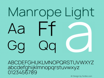 Manrope Light Version 2.000;PS 002.000;hotconv 1.0.88;makeotf.lib2.5.64775图片样张