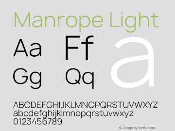 Manrope Light Version 2.000图片样张