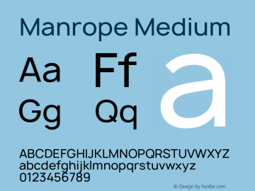 Manrope Medium Version 2.000;PS 002.000;hotconv 1.0.88;makeotf.lib2.5.64775图片样张