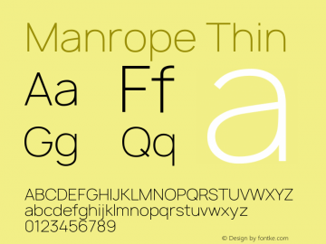 Manrope Thin Version 2.000图片样张