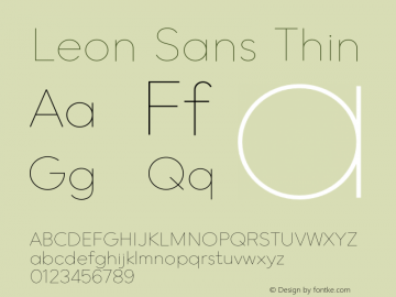 Leon Sans Thin Version 1.2图片样张