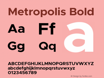 Metropolis Bold Version 11.000图片样张