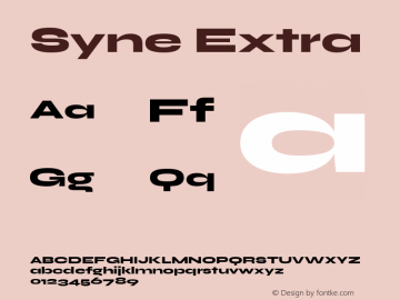 Syne Extra Version 1.200图片样张