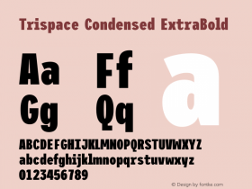 Trispace Condensed ExtraBold Version 1.210图片样张