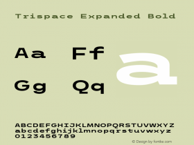 Trispace Expanded Bold Version 1.210; ttfautohint (v1.8.3)图片样张