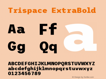 Trispace ExtraBold Version 1.210图片样张