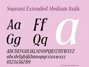 Soprani Extended Medium Italic 1.000图片样张