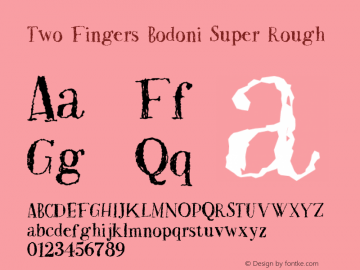 Two Fingers Bodoni Super Rough 1.000图片样张