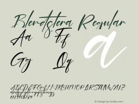 Blendstera Version 1.00;August 4, 2021;FontCreator 13.0.0.2683 64-bit图片样张