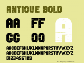 Antique Bold Version 1.001;Fontself Maker 3.5.4图片样张