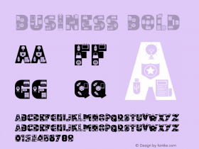 Business Bold Version 1.001;Fontself Maker 3.5.4图片样张