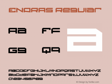 ENDRAS Version 1.00;May 26, 2021;FontCreator 13.0.0.2683 32-bit图片样张