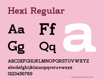 Hexi W05 Bold Version 1.028图片样张