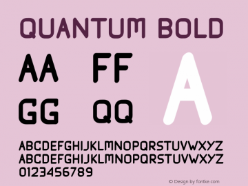 Quantum Bold Version 1.001;Fontself Maker 3.5.4图片样张