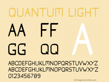 Quantum Light Version 1.002;Fontself Maker 3.5.4图片样张