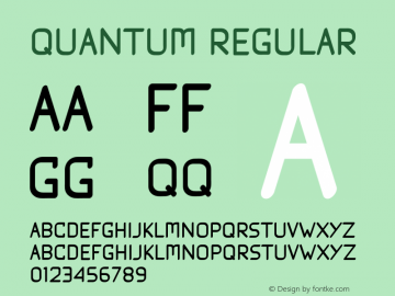Quantum Version 1.001;Fontself Maker 3.5.4图片样张