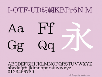 I-OTF-UD明朝KBPr6N M 图片样张