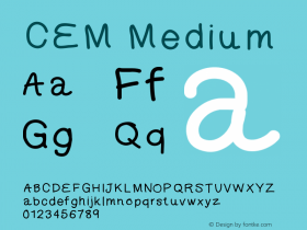 CEM Medium Version 001.000 Font Sample