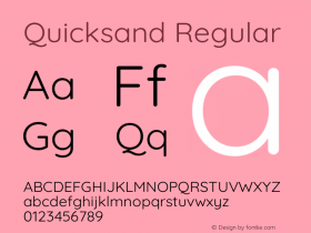 Quicksand Regular Version 3.006图片样张