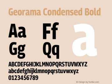 Georama Condensed Bold Version 1.001图片样张