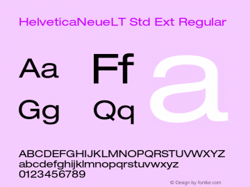 HelveticaNeueLT Std Ext Regular Version 2.035;PS 002.000;hotconv 1.0.51;makeotf.lib2.0.18671图片样张