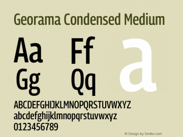 Georama Condensed Medium Version 1.001图片样张