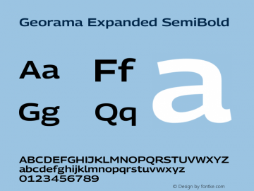 Georama Expanded SemiBold Version 1.001图片样张