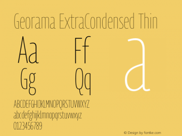 Georama ExtraCondensed Thin Version 1.001图片样张