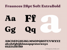 Fraunces 28pt Soft ExtraBold Version 1.000;[b76b70a41]图片样张