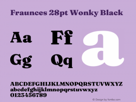 Fraunces 28pt Wonky Black Version 1.000;[b76b70a41]图片样张