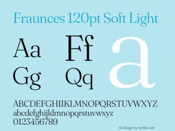 Fraunces 120pt Soft Light Version 1.000;[b76b70a41]图片样张