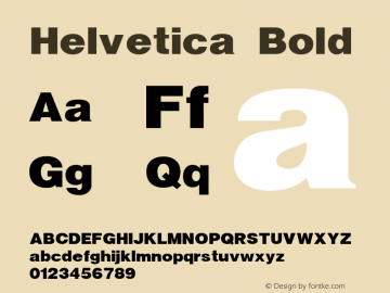 Helvetica Bold 1.0 Tue Mar 09 12:37:54 1993图片样张