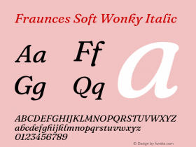 Fraunces Soft Wonky Italic Version 1.000;[b76b70a41]图片样张