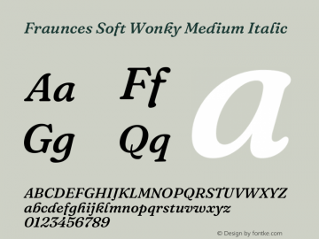 Fraunces Soft Wonky Medium Italic Version 1.000;[b76b70a41]图片样张