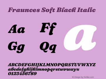 Fraunces Soft Black Italic Version 1.000;[b76b70a41]图片样张