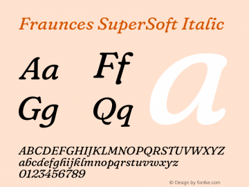 Fraunces SuperSoft Italic Version 1.000;[b76b70a41]图片样张