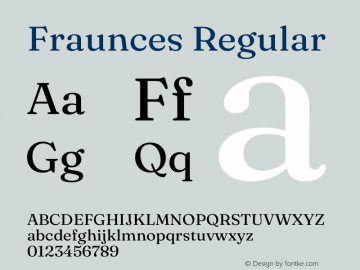 Fraunces Regular Version 1.000;[b76b70a41]图片样张