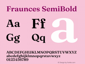 Fraunces SemiBold Version 1.000;[b76b70a41]图片样张