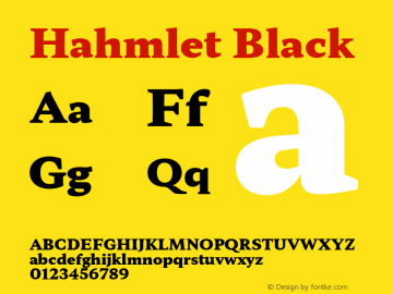 Hahmlet Black Version 1.001; ttfautohint (v1.8.3)图片样张