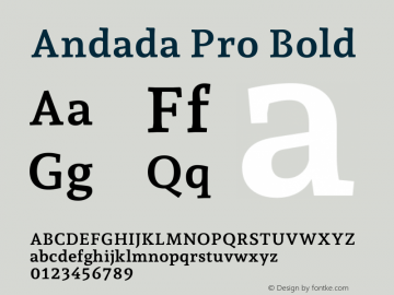 Andada Pro Bold Version 3.003图片样张