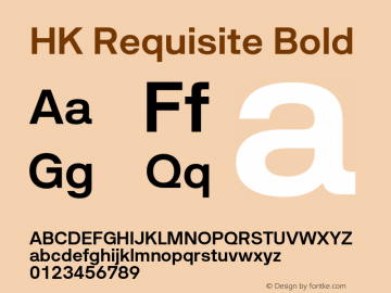 HK Requisite Bold Version 1.000 | web-OT图片样张