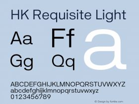 HK Requisite Light Version 1.000 | web-OT图片样张