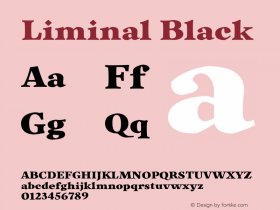 Liminal Black Version 1.002;PS 001.002;hotconv 1.0.70;makeotf.lib2.5.58329图片样张