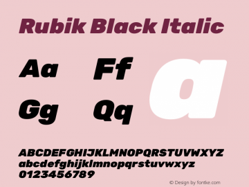 Rubik Black Italic Version 2.102图片样张