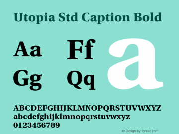 Utopia Std Caption Bold OTF 1.008;PS 001.000;Core 1.0.35;makeotf.lib1.5.4492图片样张
