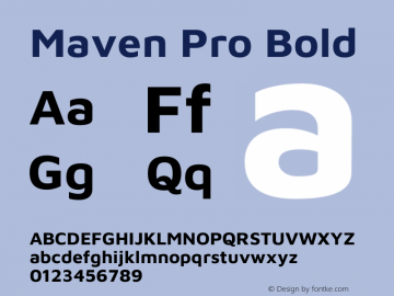Maven Pro Bold Version 2.003图片样张
